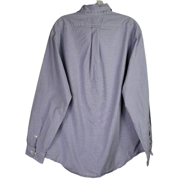 Polo Ralph Lauren Shirt Oxford Men's XL 17 Blue Plaid LS Button Down Cotton - Picture 3 of 9